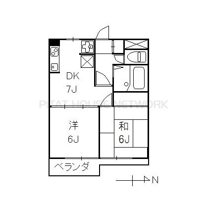 コーポフローラ 間取り図写真 図は203を参照。303は左洋室が和室に