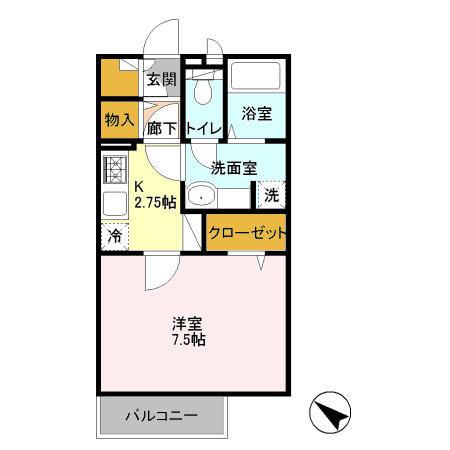 ポワール（201） 間取り図画像