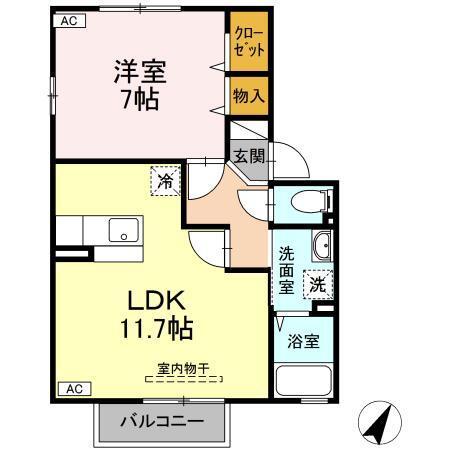 アイリス田無AB（A201） 間取り図画像