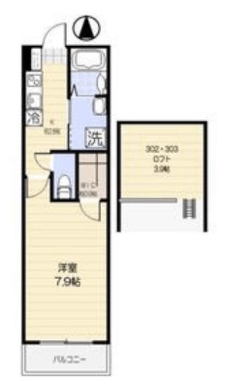 クレイス武蔵関（302） 間取り図画像
