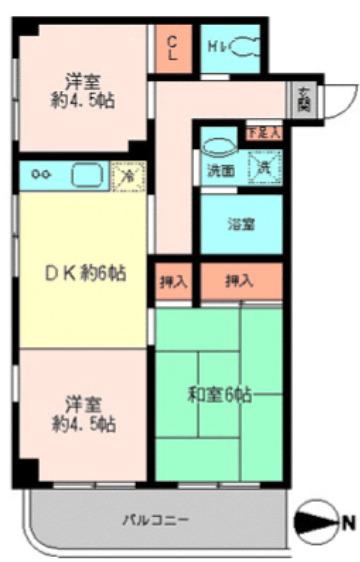 K house1（303） 間取り図画像