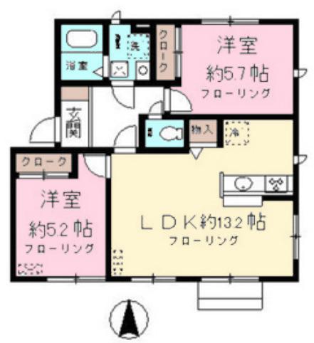ノースソシア（A102） 間取り図画像