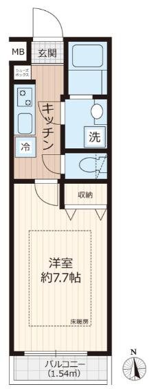 ピアコートTM東伏見参番館（302） 間取り図画像
