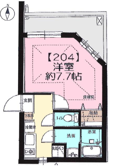 ピアコートＴＭ武蔵関壱番館（204） 間取り図画像