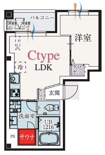 b’CASA東伏見（201） 間取り図画像