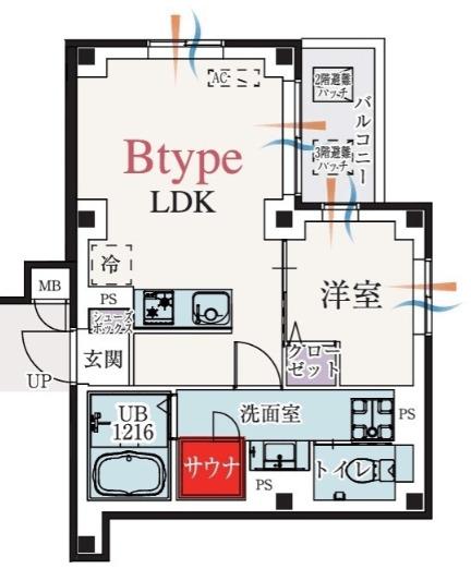 b’CASA東伏見（302） 間取り図画像