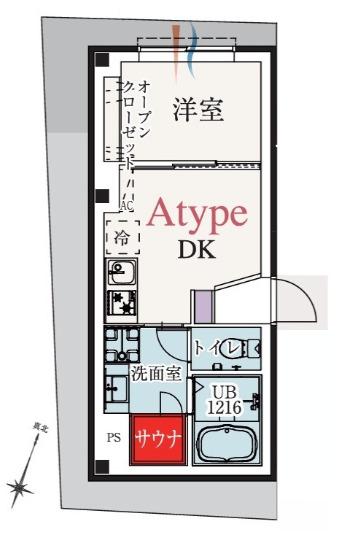 b’CASA東伏見（101） 間取り図画像