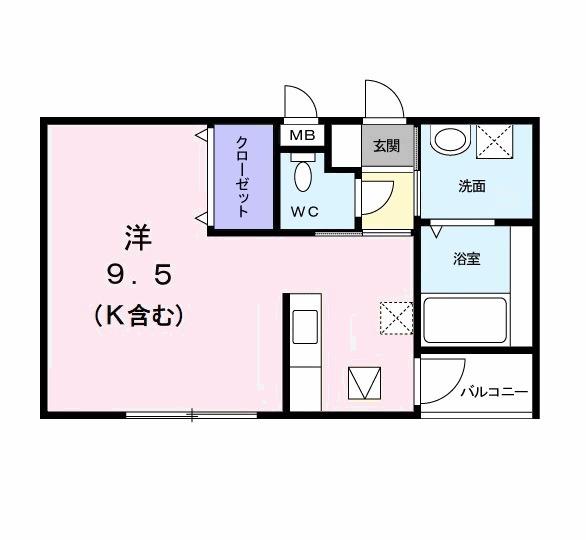 ミニヨンＫ（102） 間取り図画像