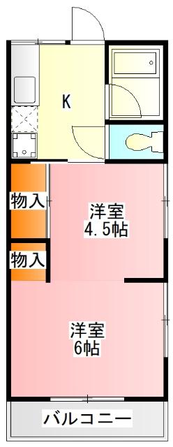 日野市多摩平アパート 間取り図画像