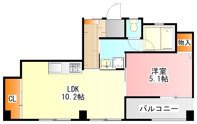 日野スカイマンション 間取り図画像