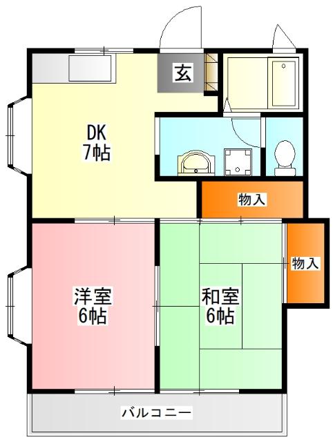 ハイムおおさわ 間取り図画像