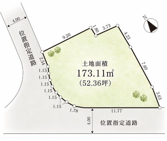 八王子市長沼町売地 区画図