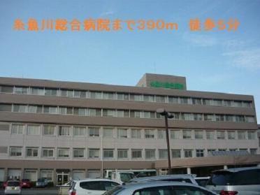 糸魚川総合病院：390m