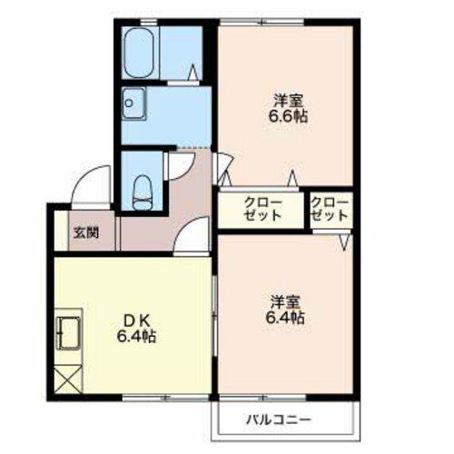 フォンテーヌ D（201） 間取り図画像