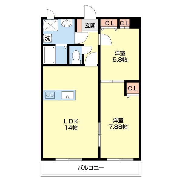 ※写真は同間取り別部屋のものです。