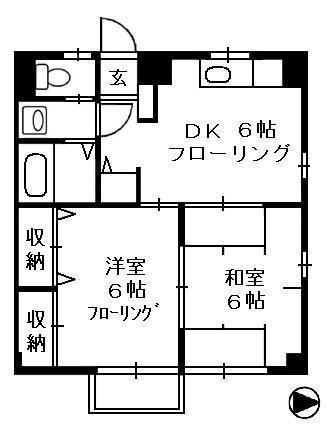ハイツリバーサイド（301） 間取り図画像