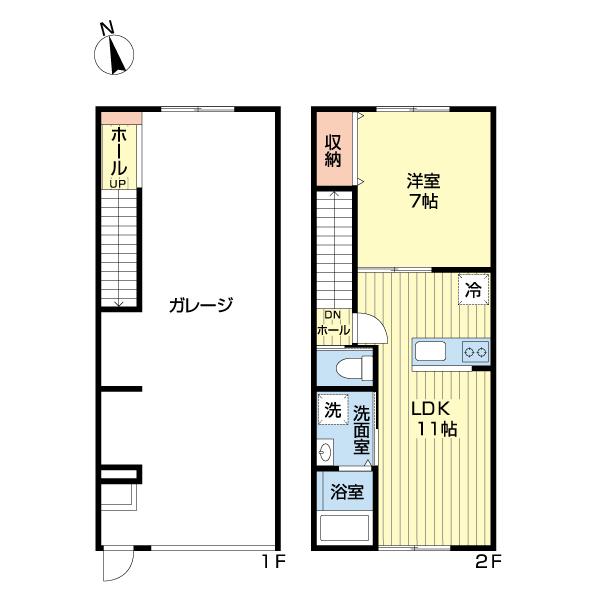M's Garage（C-1） 間取り図画像