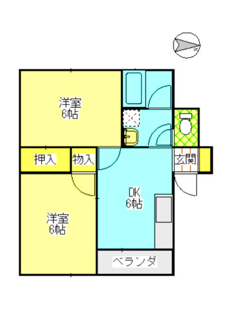 メープル北城（C） 間取り図画像