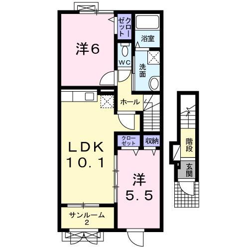 ブローテ桜木（202） 間取り図画像