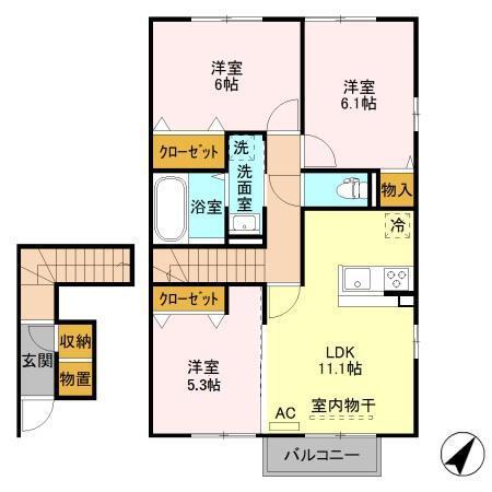 ラ・プラージュ（205） 間取り図画像