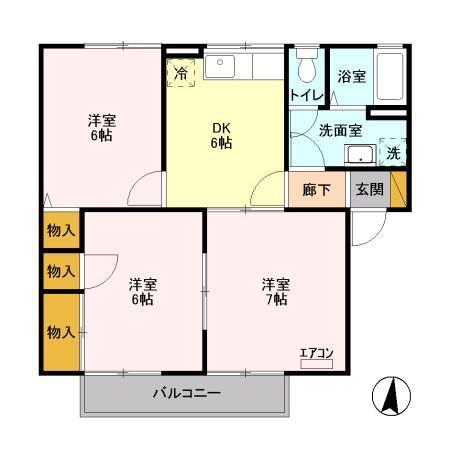 グラン・デ・ハイツ　Ａ（203） 間取り図画像