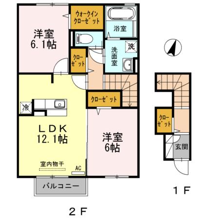 ロジュマン シュシュ　Ａ（201） 間取り図画像