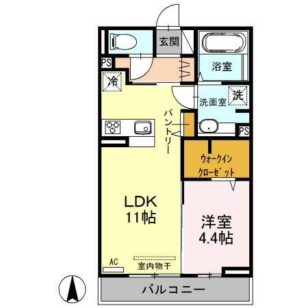 アクシア西本町（205） 間取り図画像
