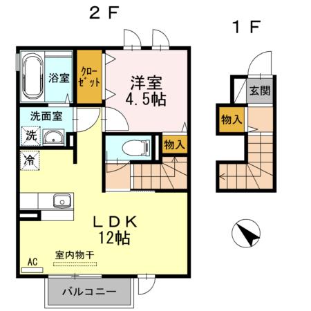 ロジュマン シュシュ　Ｂ（206） 間取り図画像