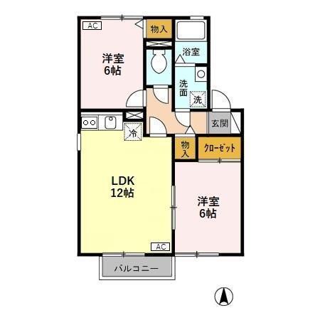 ヴューライラック（205） 間取り図画像