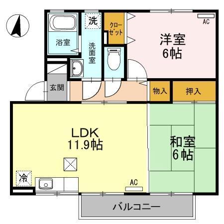 グラン・デ・ハイツ　Ｂ（101） 間取り図画像