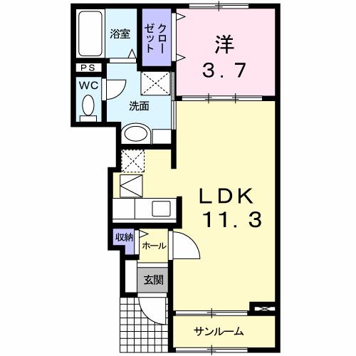 グランデール（101） 間取り図画像