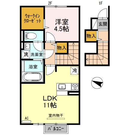 コントレイル（205） 間取り図画像