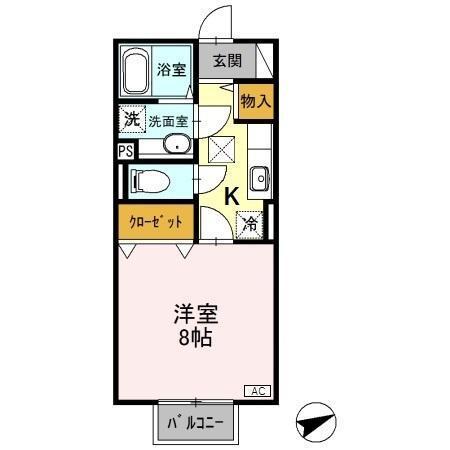 セジュール モナリエ　Ａ/Ｂ（A103） 間取り図画像