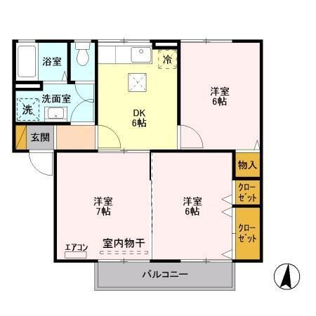 グラン・デ・ハイツ　Ａ（102） 間取り図画像