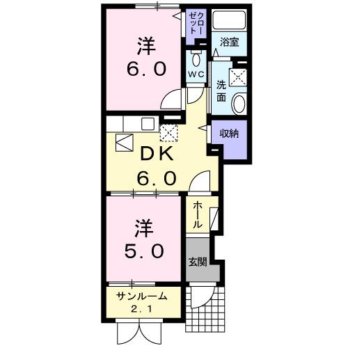 スターウイング（102） 間取り図画像
