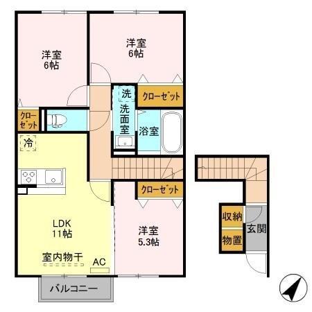 ラ・プラージュ（203） 間取り図画像