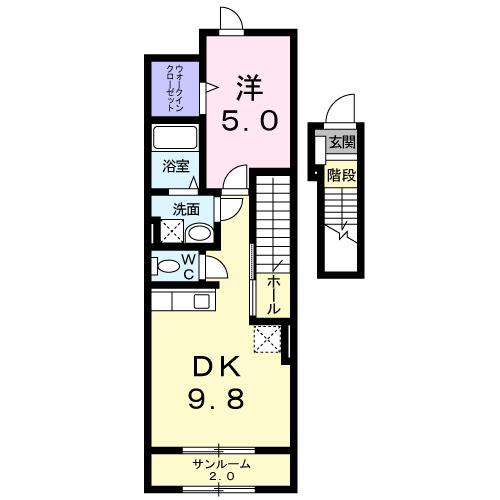 グレイスコートＦＵＪＩＹＡＭＡ（204） 間取り図画像