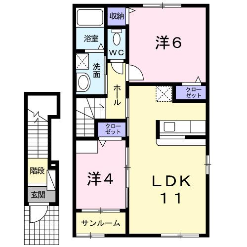 グロースフェルトＣ（204） 間取り図画像