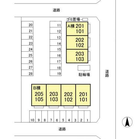 エスポワール大豆　Ｂ（101） 駐車場