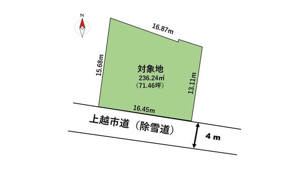 静かで落ち着いた頸城区望ヶ丘の土地 区画図