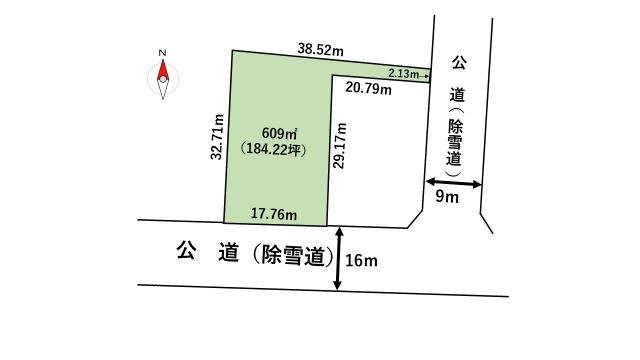 事務所・店舗用地におすすめな北城町の土地 区画図