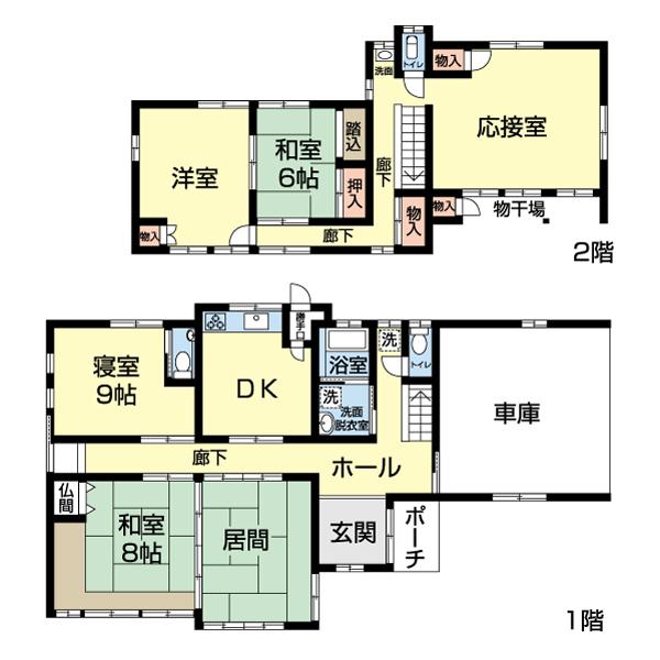 バイパスへのアクセス良好！便利な下源入の家 間取り図画像