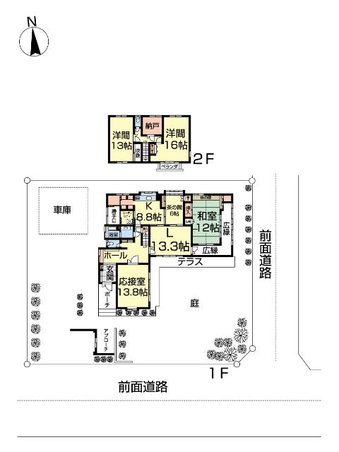【商談中】お庭もお家も広々！趣味をたのしむ高土町の家 間取り図画像