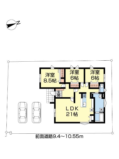 上越市頸城区上吉新築戸建 間取り図画像