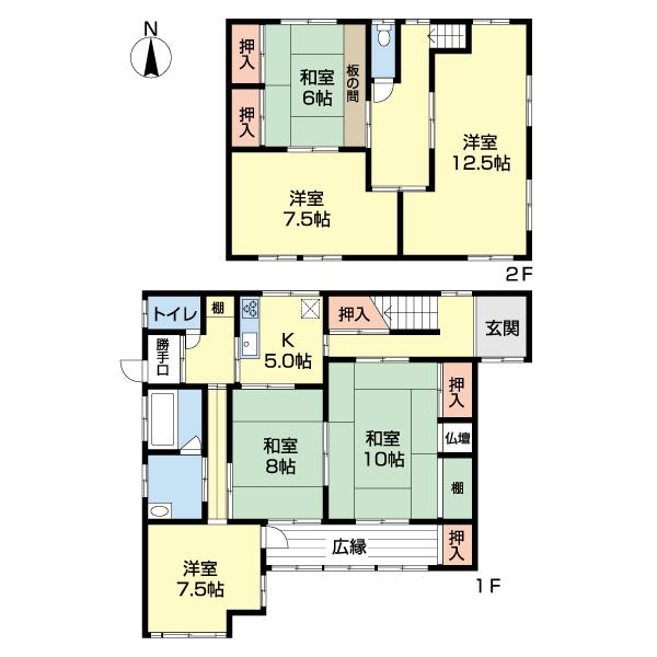 上越市東本町中古戸建 間取り図画像