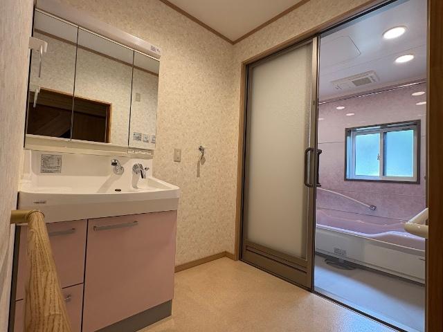 バイパスへのアクセス良好！便利な下源入の家 洗面