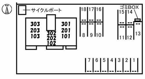 シャーメゾンソアーヴェ（303） 駐車場