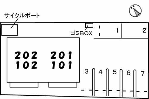 シャーメゾン北斗星（201） 駐車場