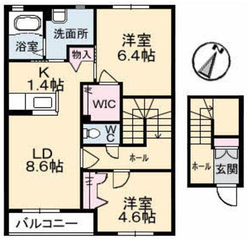 シャーメゾン中野開作B棟（201） 間取り図画像