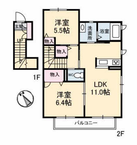 シャーメゾン北斗星（201） 間取り図画像